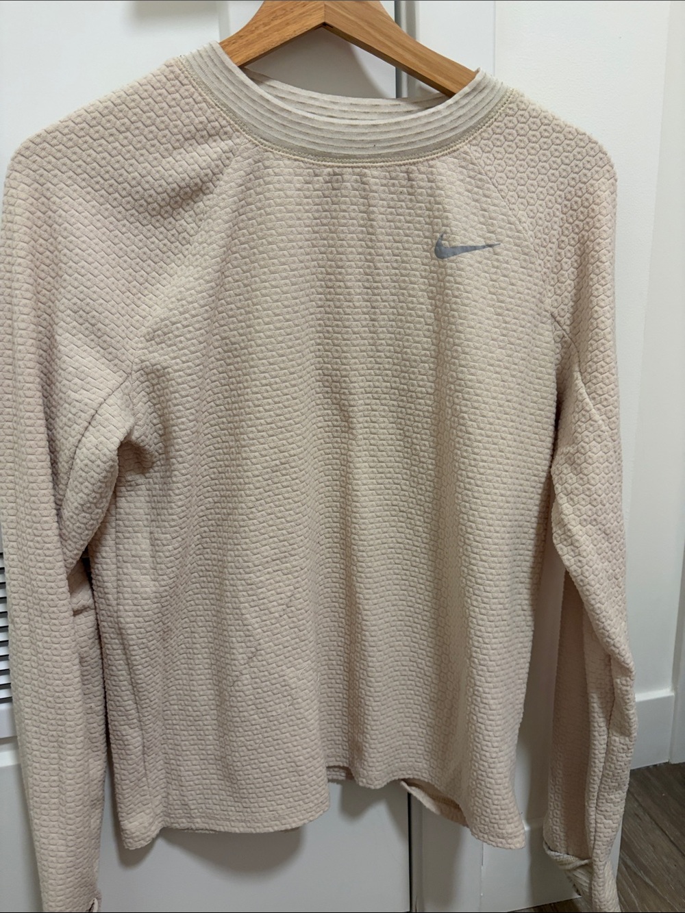 Nike Cream Textured Crewneck Pullover